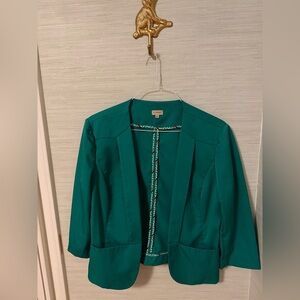 Cremieux Open Front Cropped Blazer